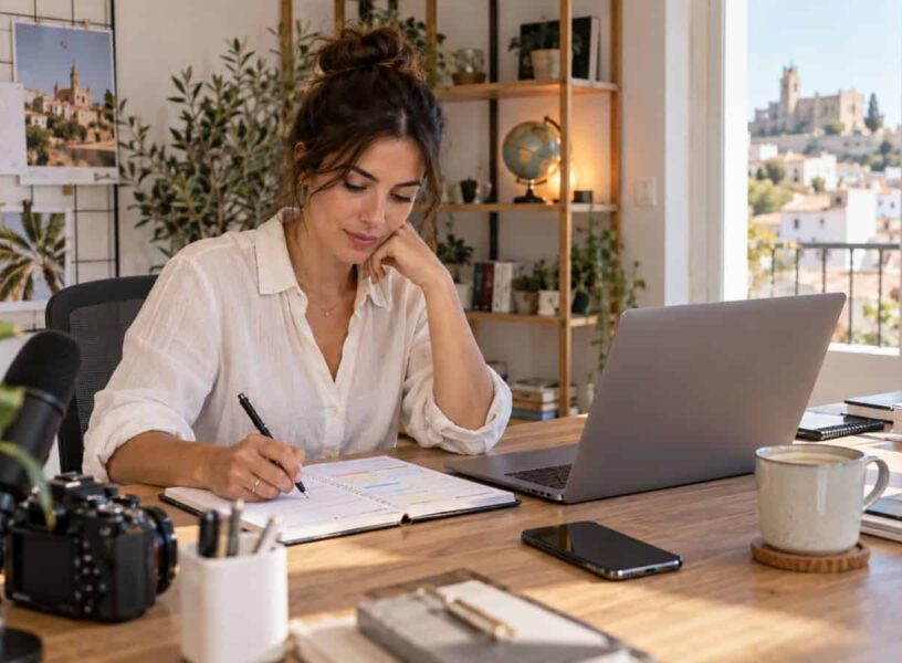 Productividad para emprendedores digitales Un emprendedor digital puede pasar el día trabajando y terminar con la sensación de no haber avanzado. Correos, mensajes, contenidos, clientes, facturas, reuniones y pequeñas urgencias compiten por la misma atención. El problema no siempre es falta de tiempo. Muchas veces es falta de sistema.